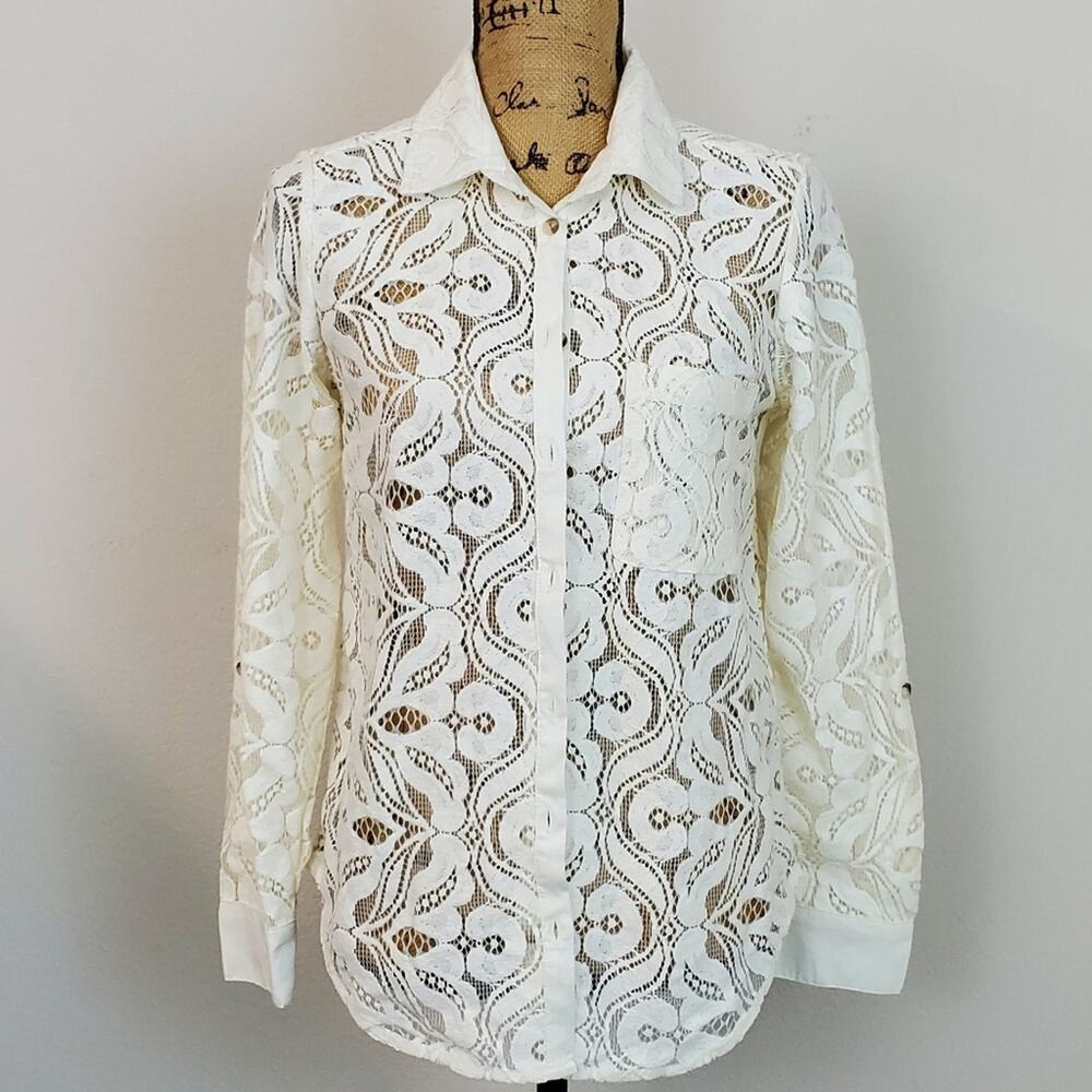 Maeve Slim Button-down sz 4